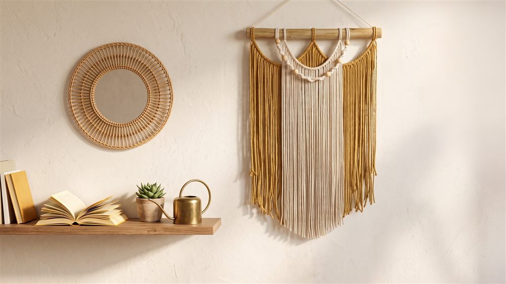 Peça de decoração em macramê